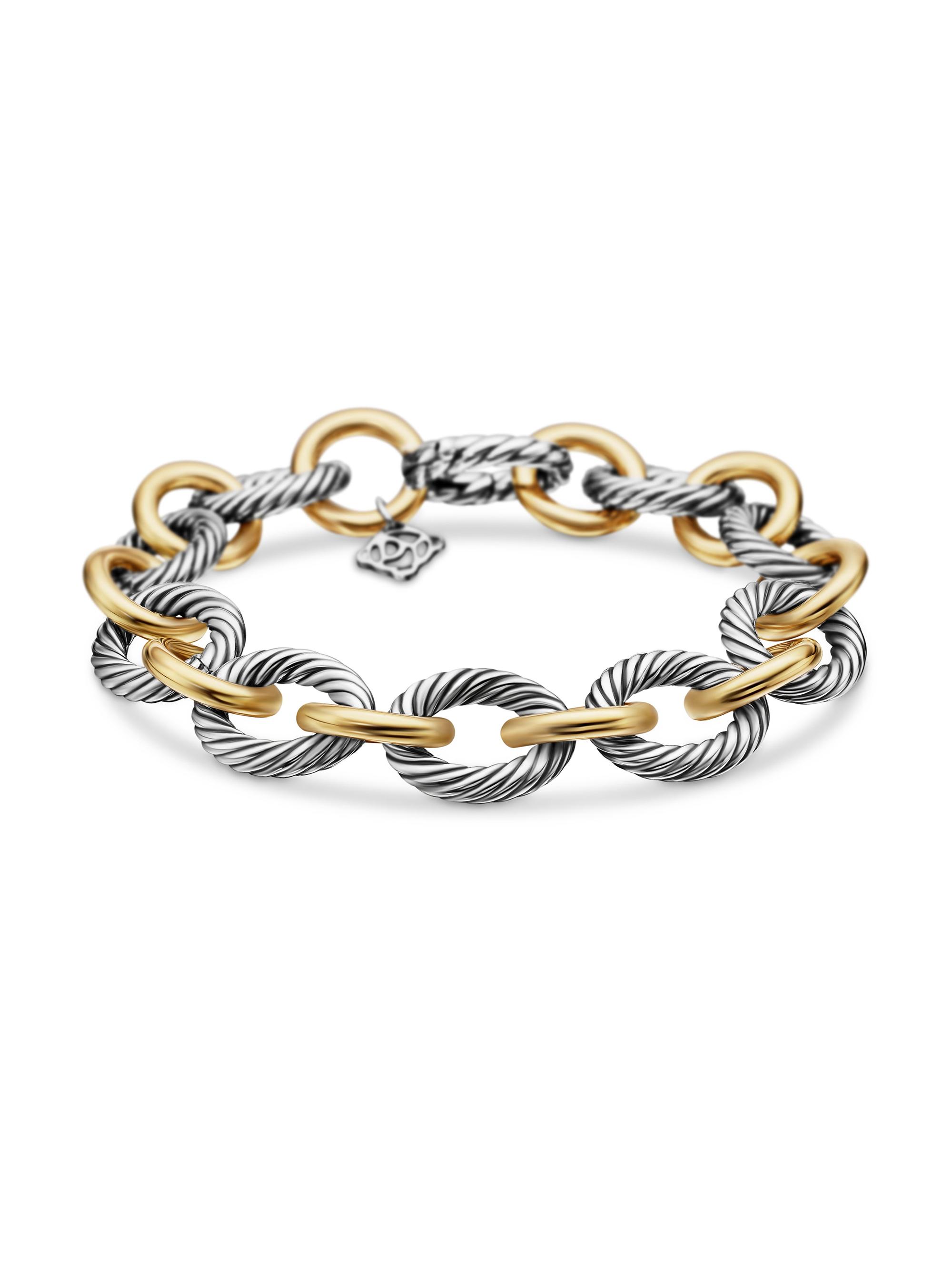 David Yurman Women's Oval Link Chain Bracelet With 18K Yellow Gold