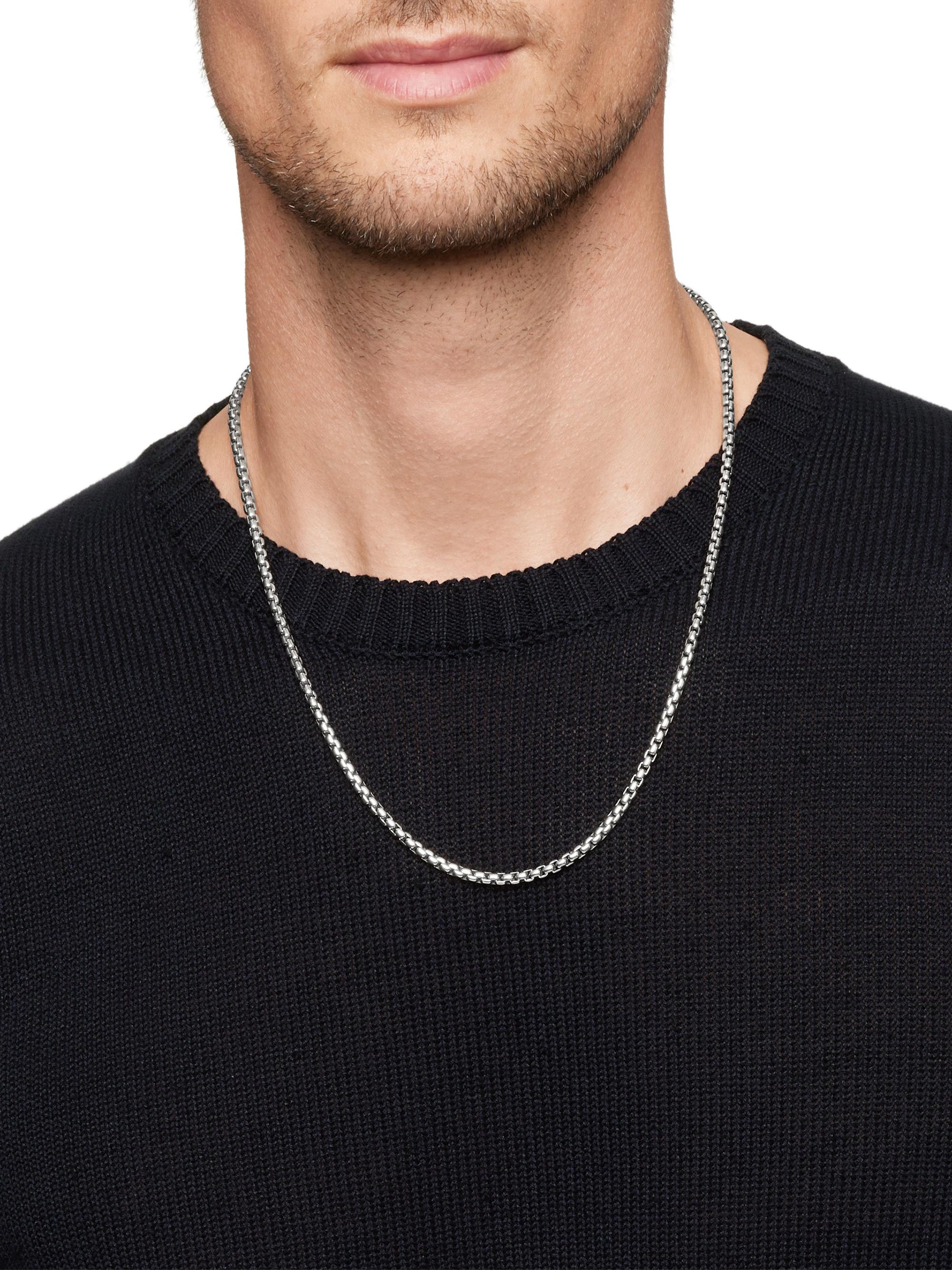 David Yurman Box Chain Necklace in Sterling Silver, 3.6mm | Saks