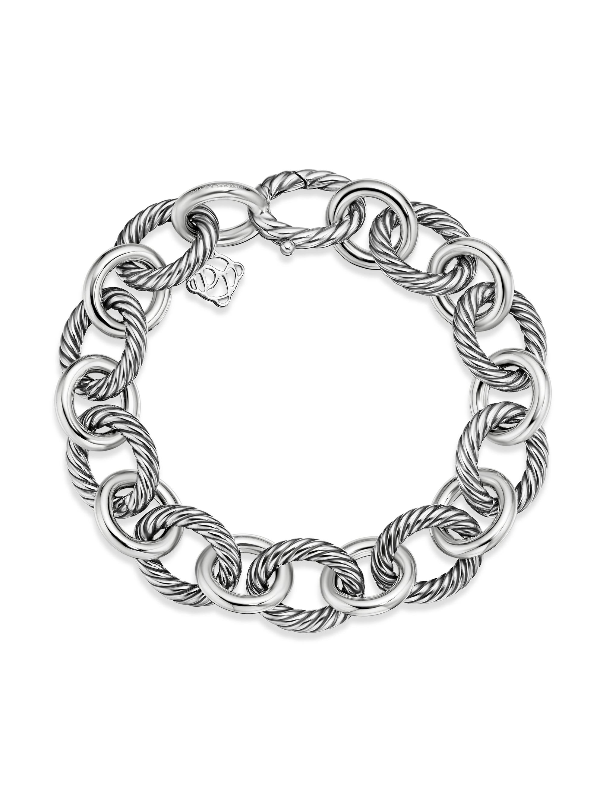 David Yurman Women's Oval Link Chain Bracelet in Sterling Silver, 12mm - Silver