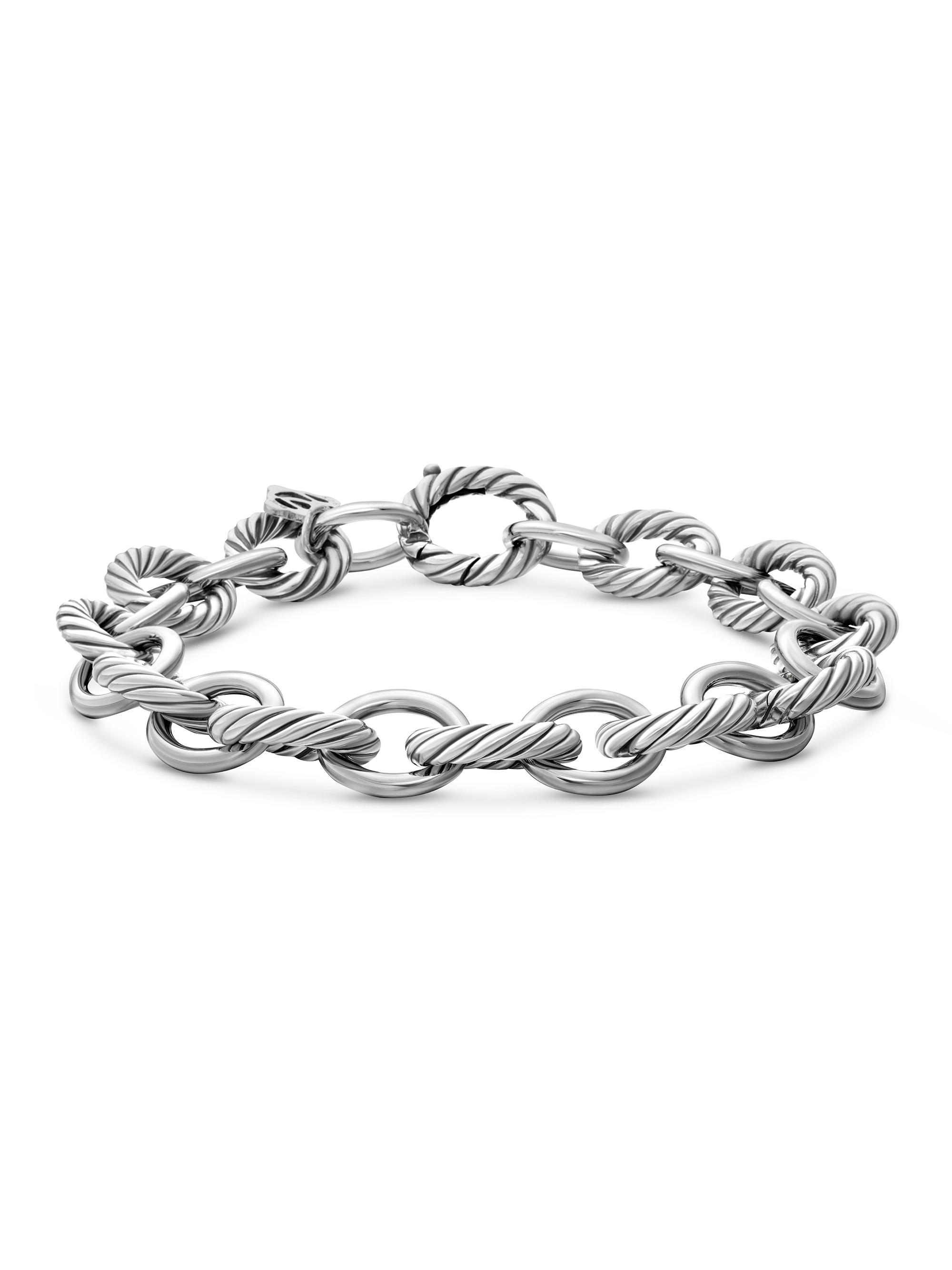 David Yurman Women's Oval Link Chain Bracelet in Sterling Silver, 10mm - Silver