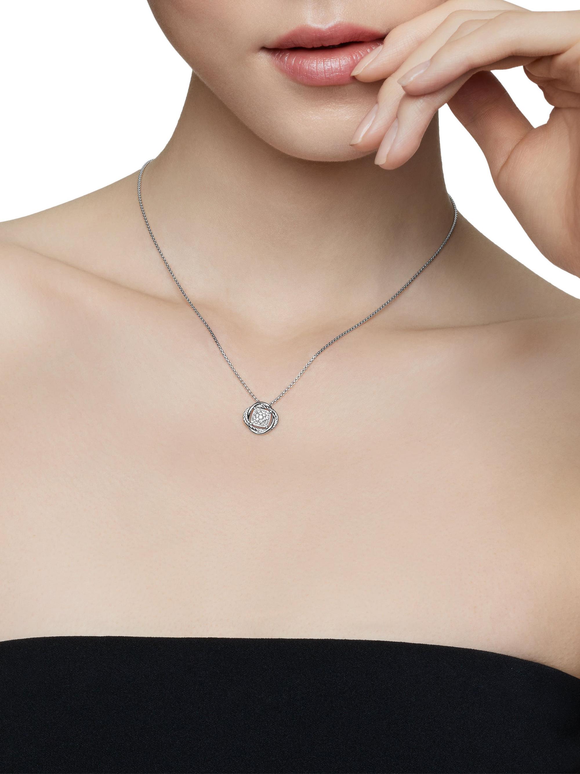 David Yurman Infinity Pendant Necklace in Sterling Silver Saks