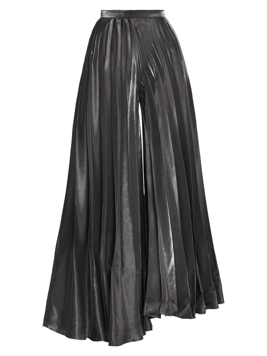 Frederick Anderson Metallic Pleated Pants | Saks Fifth Avenue