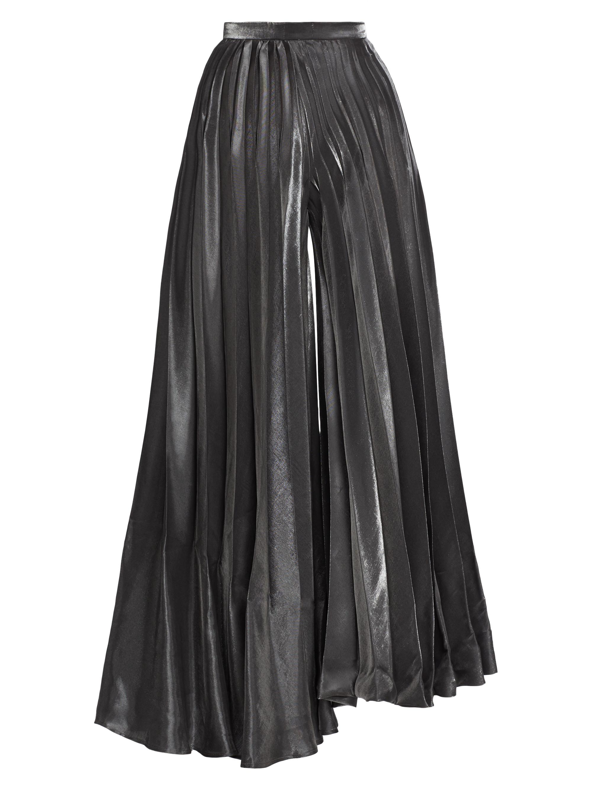 Frederick Anderson Metallic Pleated Pants | Saks Fifth Avenue