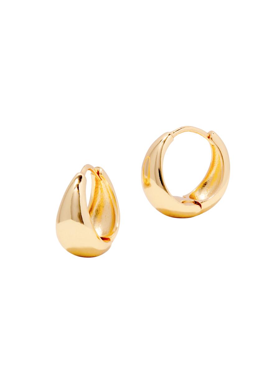brook & york Aubrey 14K-Yellow-Gold Vermeil Tapered Huggie