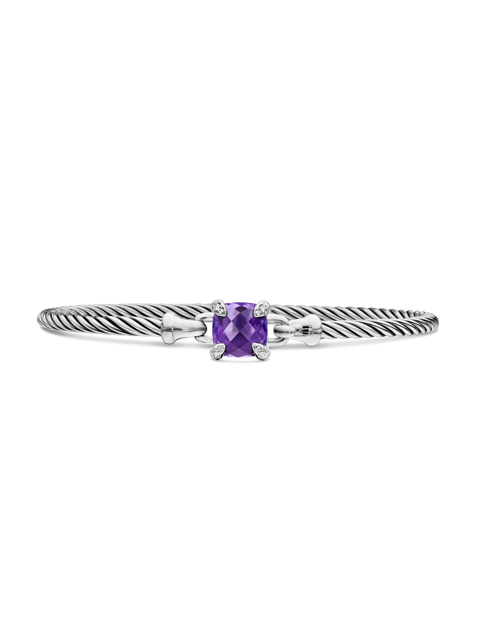 David Yurman Women's Chatelaine Bracelet in Sterling Silver - Amethyst