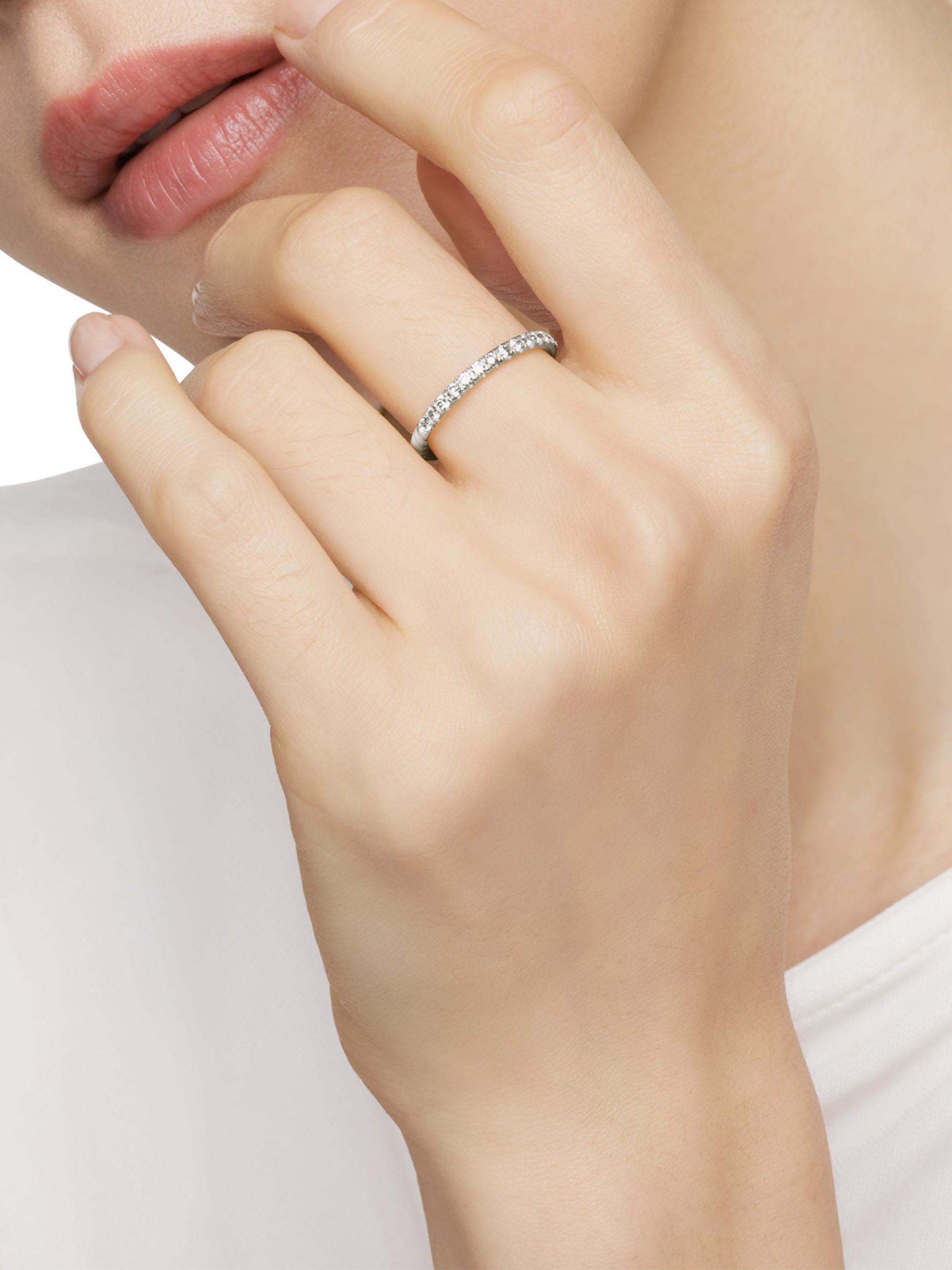 David Yurman Women's Cable Collectibles Stack Ring in 18K White Gold - White Gold