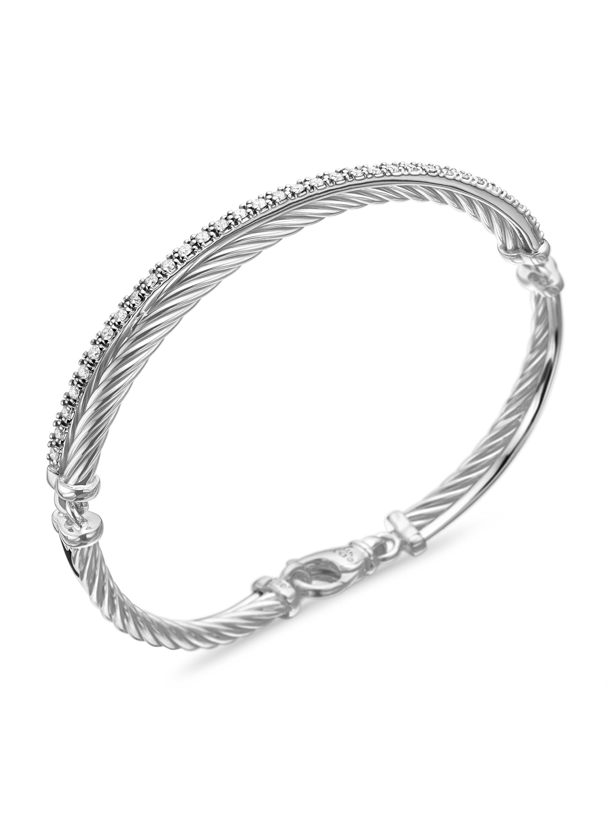 Crossover Bracelet with Diamonds