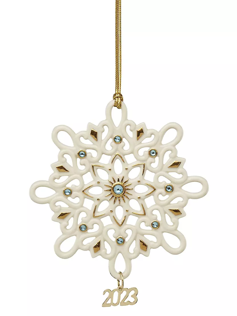 Winter Light White Glitter Snowflakes Pendant 9 Christmas Ornament