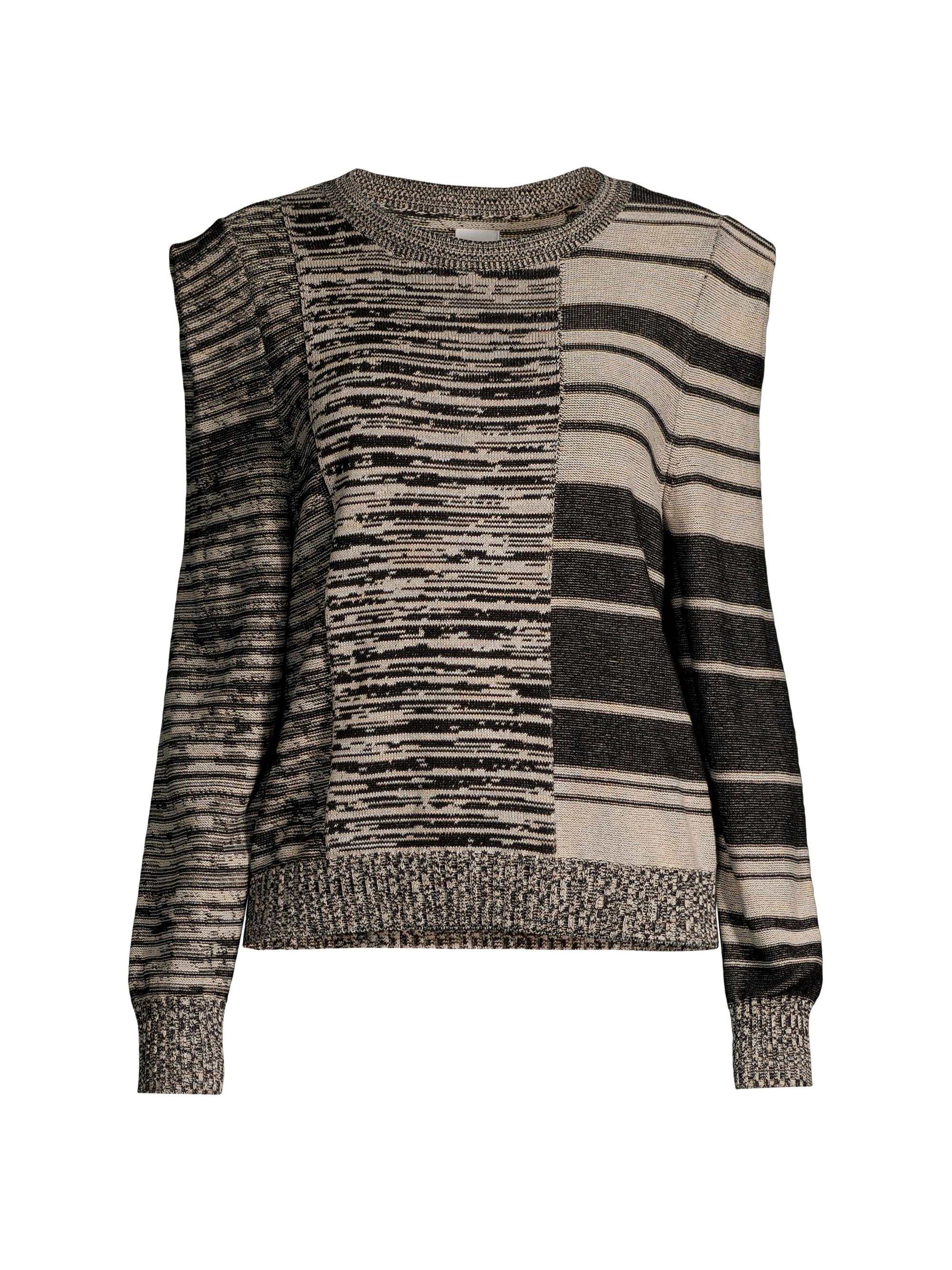 NIC+ZOE Women's Mixed Musings Cotton-Blend Sweater - Black Multi