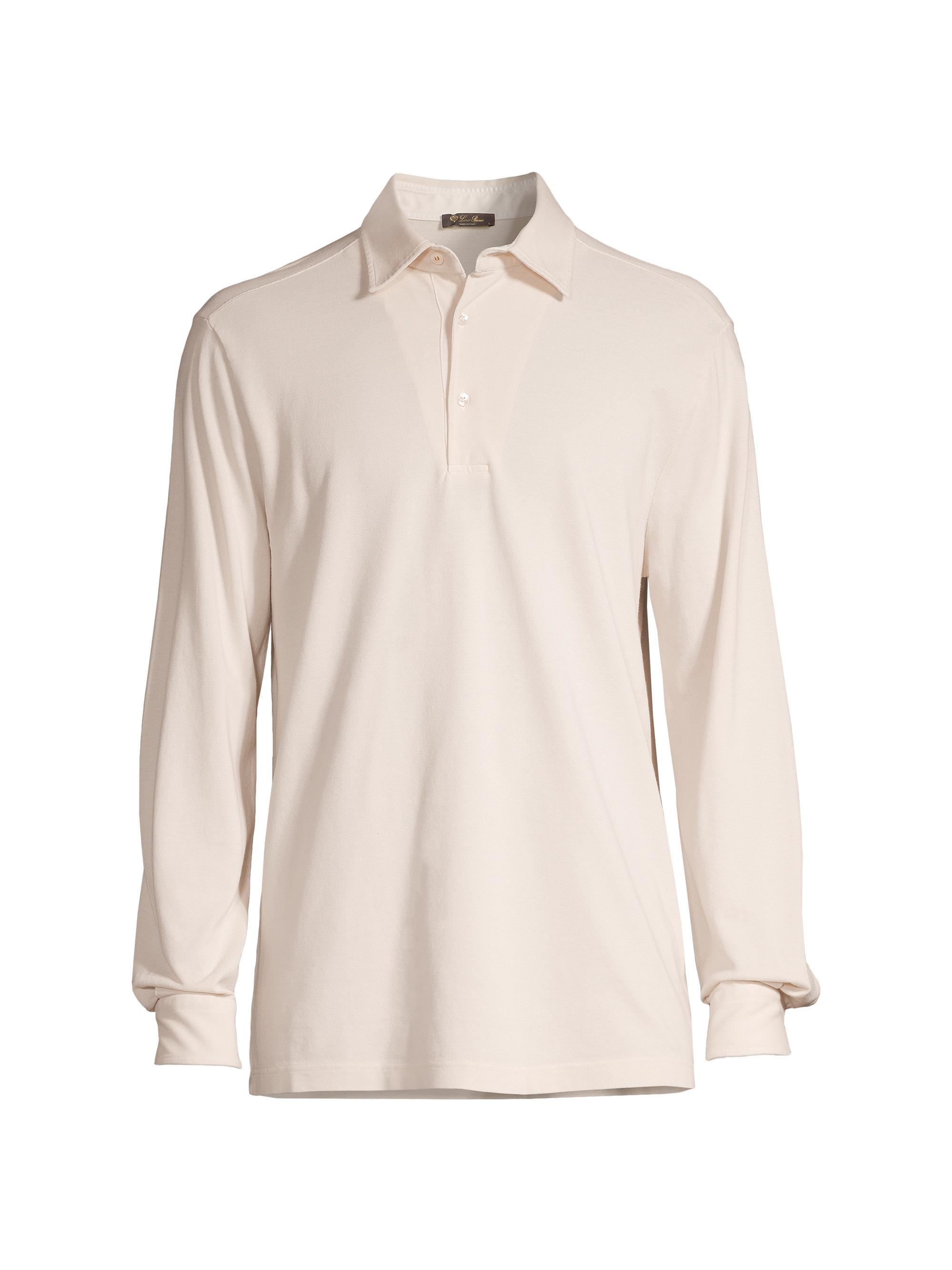 Loro Piana Men's Piqué Polo Shirt - Mastic
