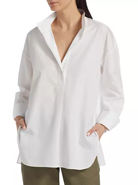 Fifth Shirt Avenue Vince Shop Long-Sleeve Saks Pullover | Cotton