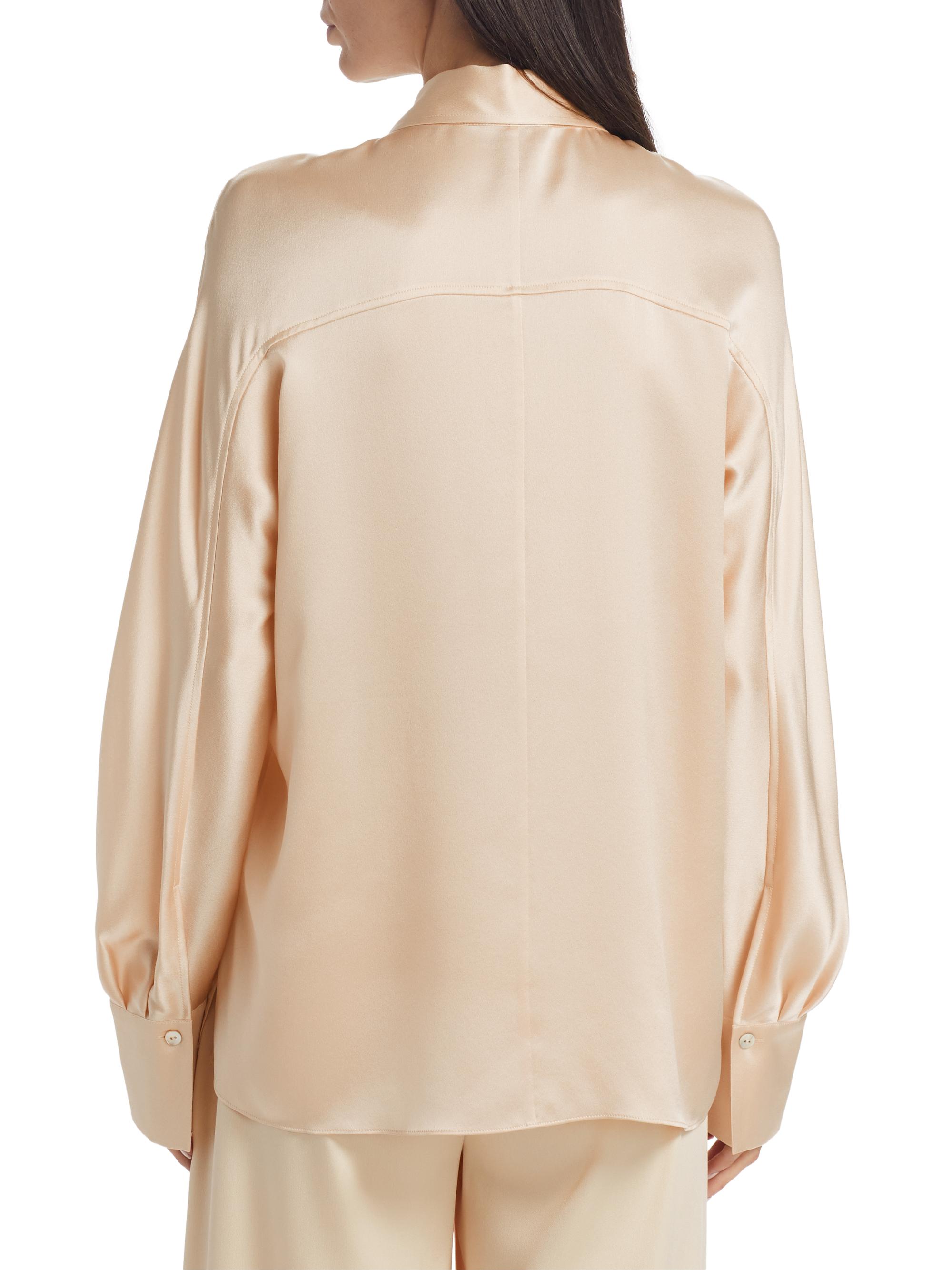 Vince Silk Satin Half-Zip Blouse | Saks Fifth Avenue