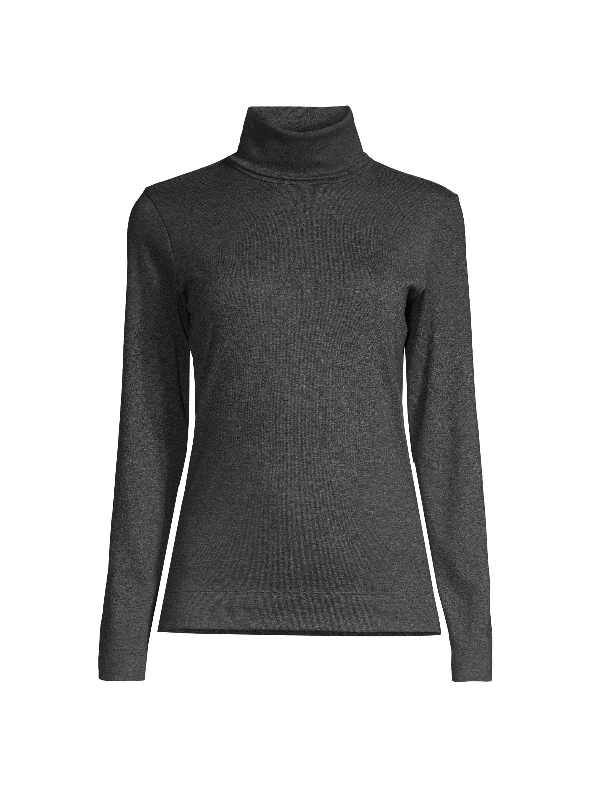 Natori Women's Long-Sleeve Turtleneck Top - Charcoal