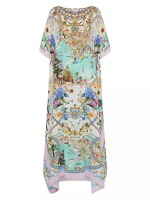 Shop Camilla Printed Long Caftan Dress | Saks Fifth Avenue