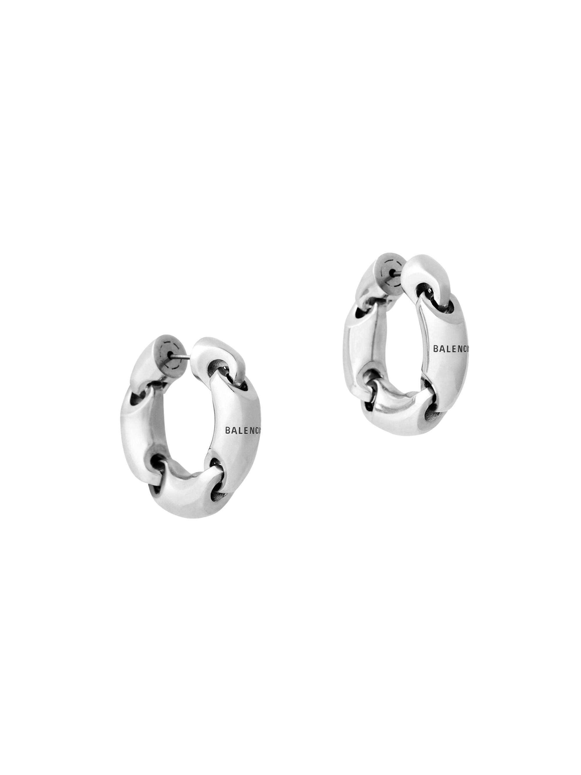 Balenciaga Women's Solid 2.0 Earrings - Silver - Women's Jewelry And Watches