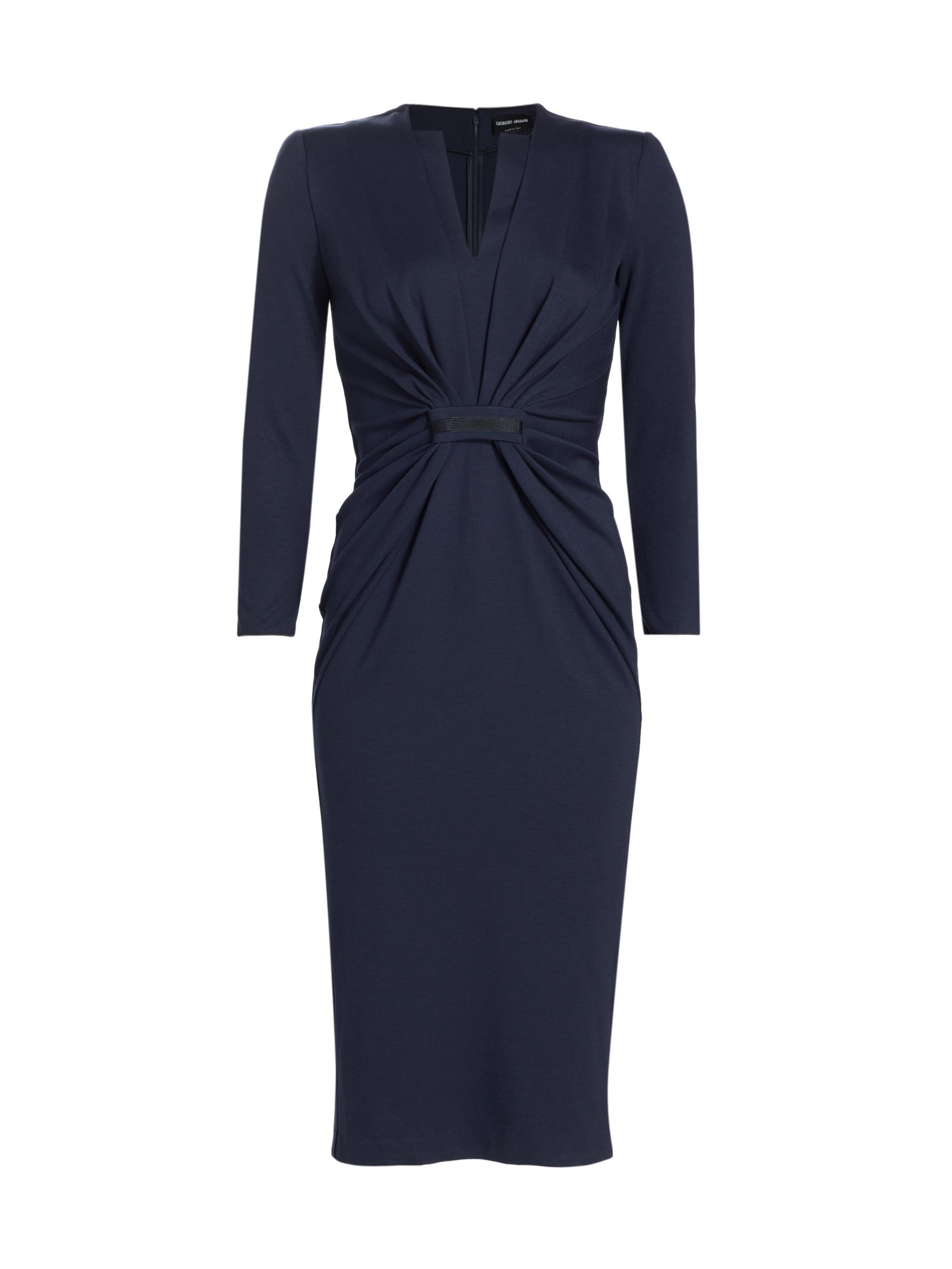 Giorgio Armani Tab-Front Jersey Sheath Dress | Saks Fifth Avenue