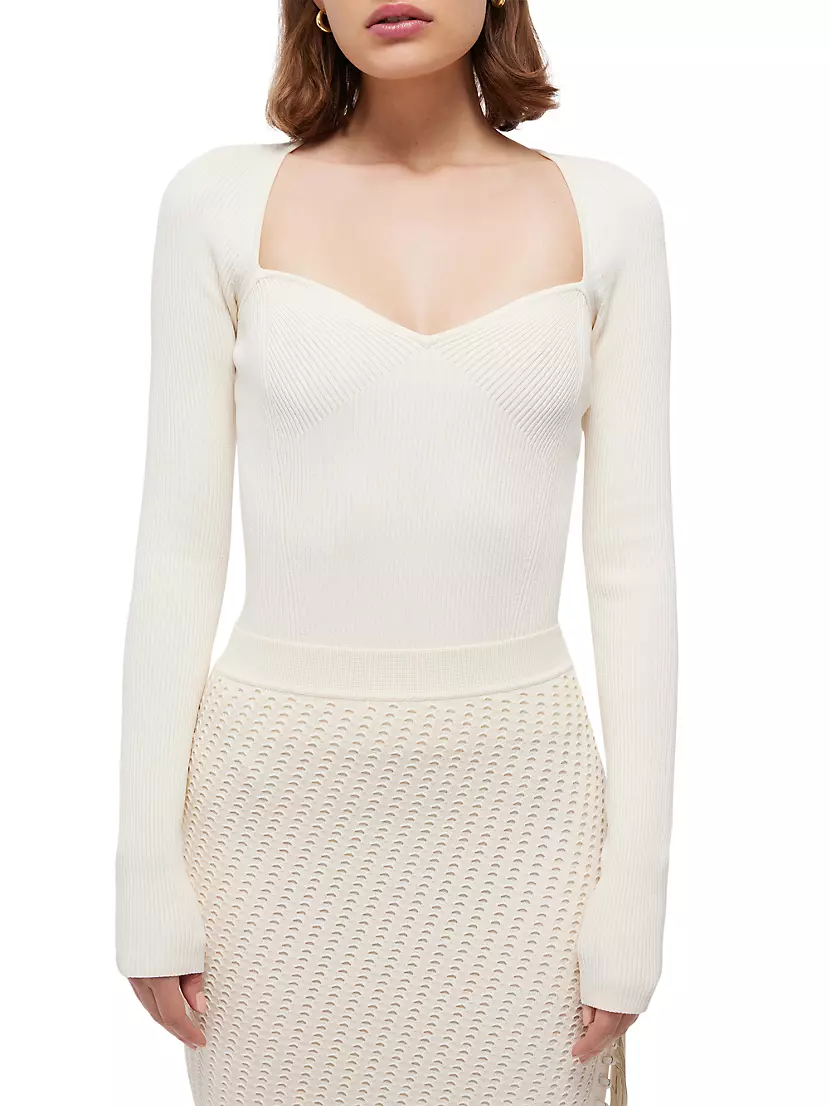 Camla Barcelona White Sweetheart Neck Top, Buy SIZE S Top Online for