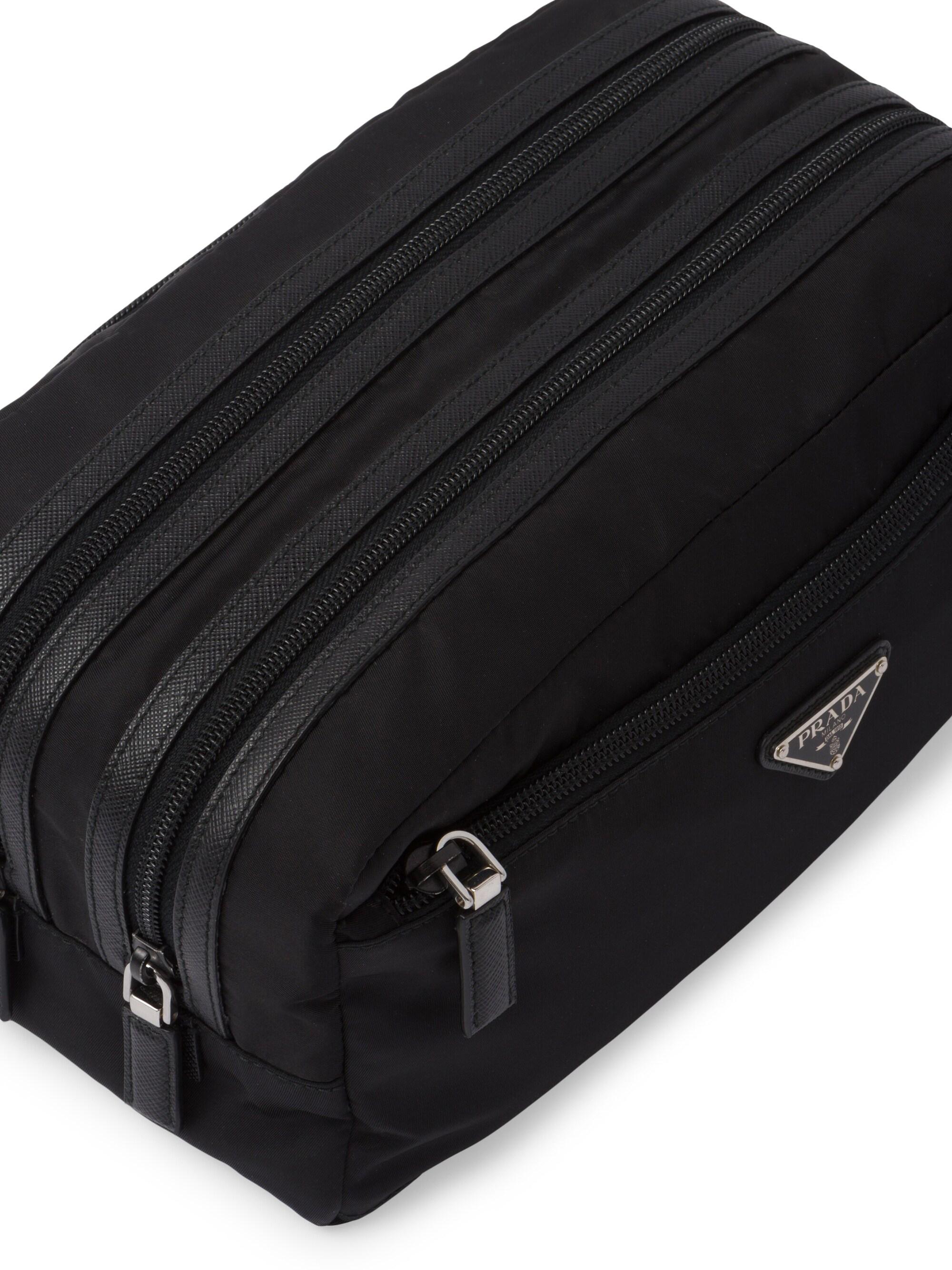 PRADA　A5サイズ ジッパーポーチ Prada Re-Nylon and Saffiano Leather Travel Pouch | Saks Fifth Avenue