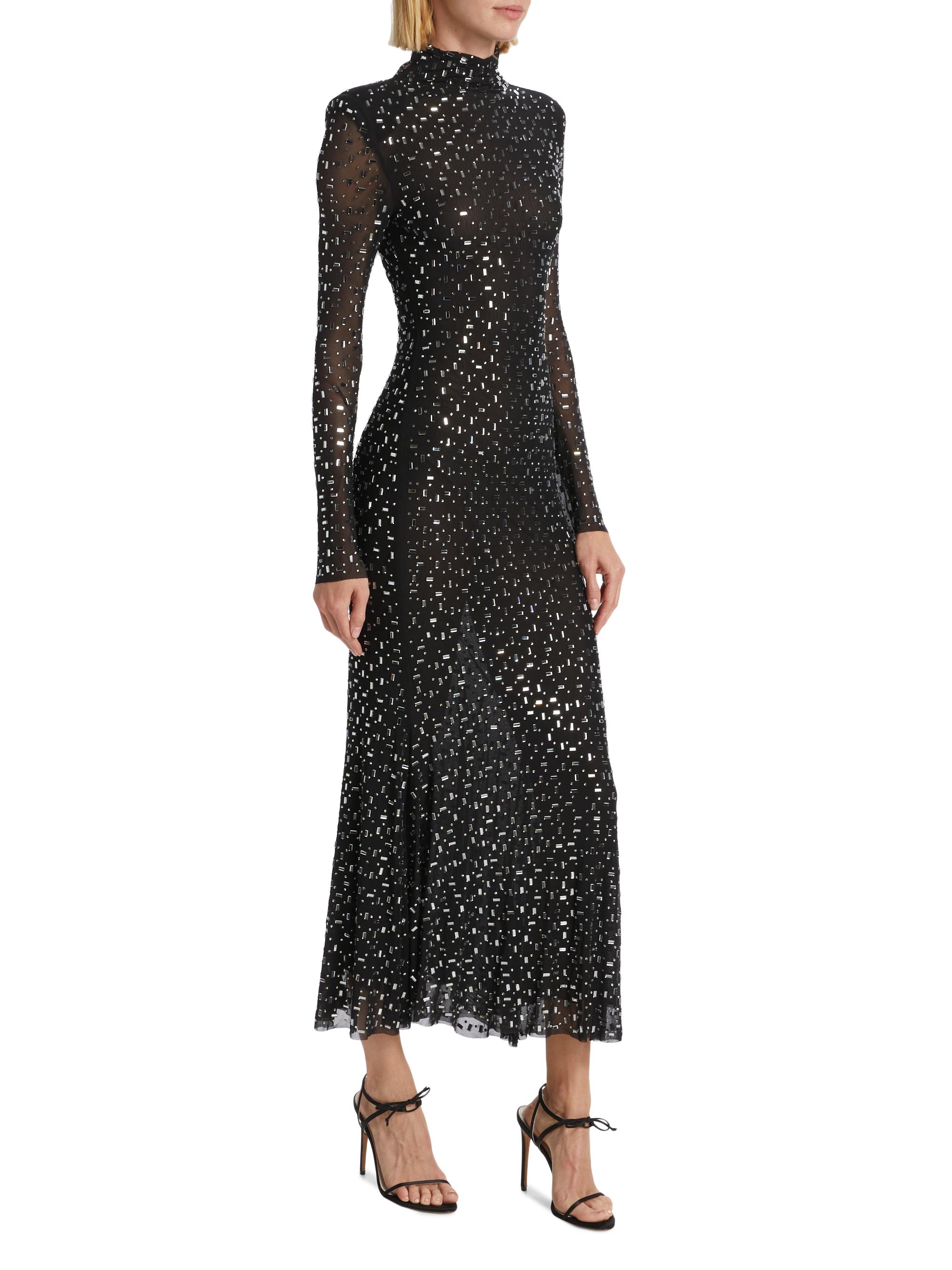 Self-Portrait Embellished Mesh Midi-Dress | Saks Fifth Avenue