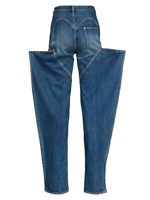Shop Area Split Crystal-Embellished Jeans | Saks Fifth Avenue