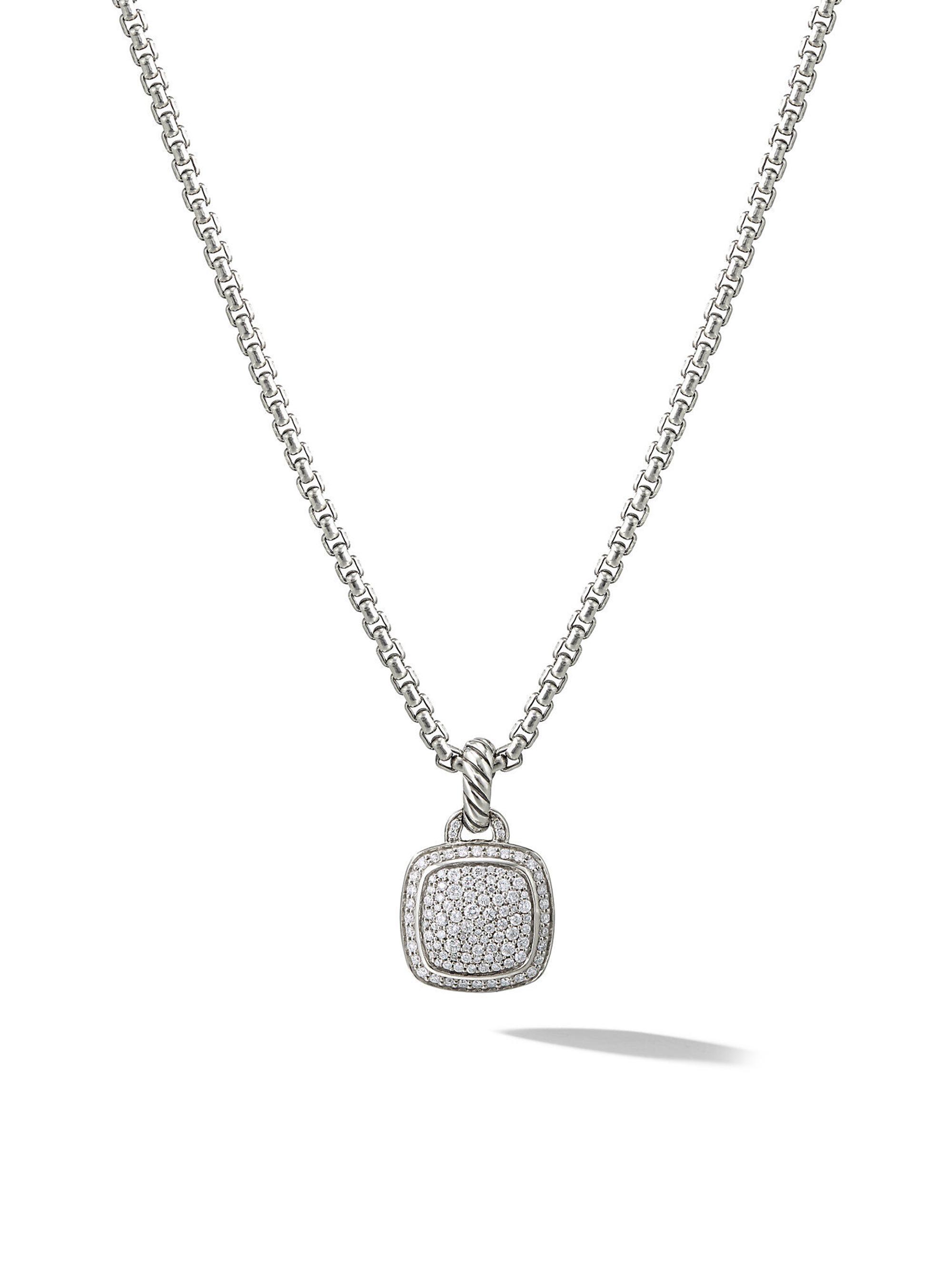 David Yurman Women's Albion Pendant with Pavé Diamonds - Sterling Silver