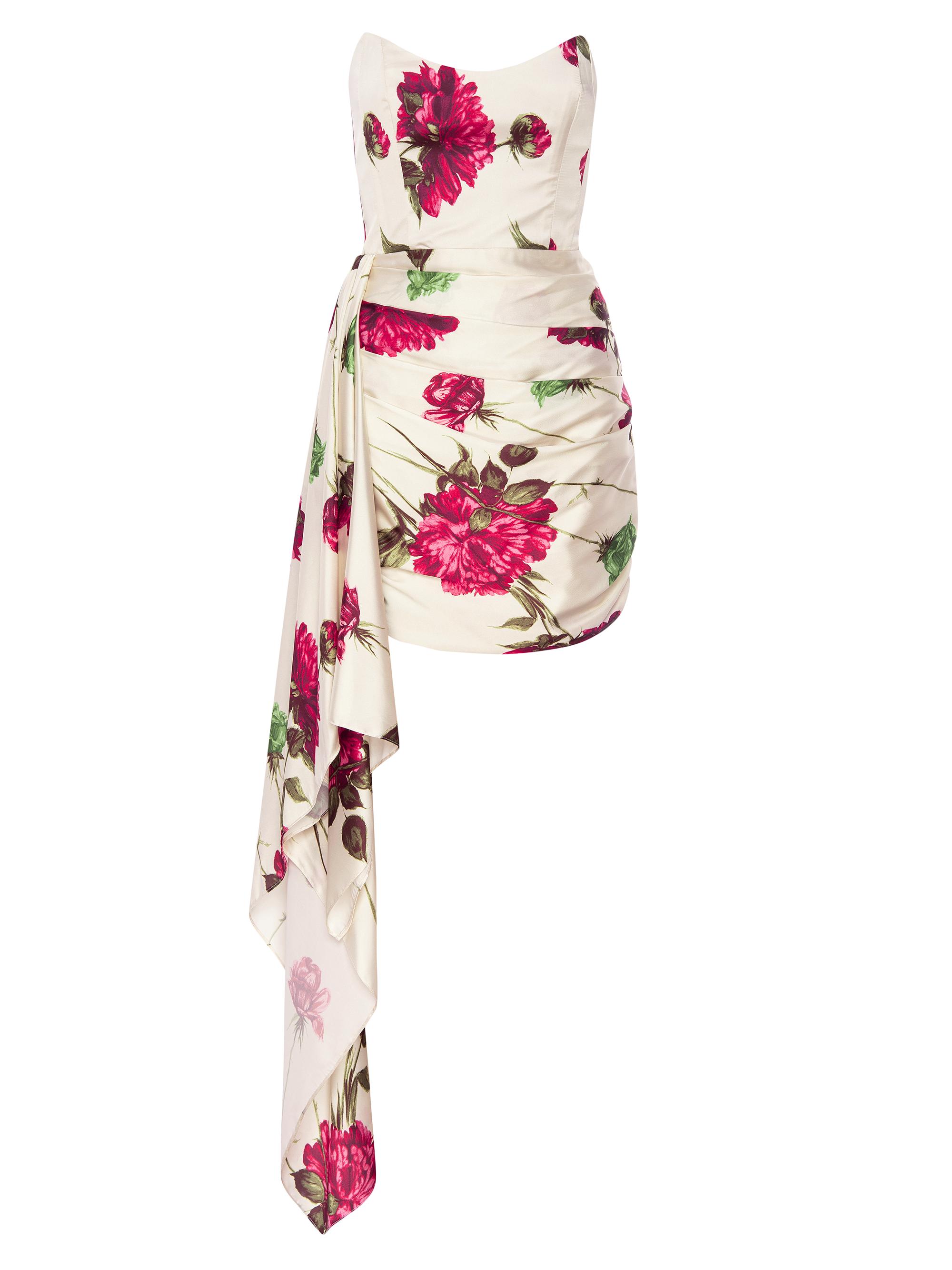 Katie May Women's Chasing Dawn Floral Drape Minidress - Fall Peony
