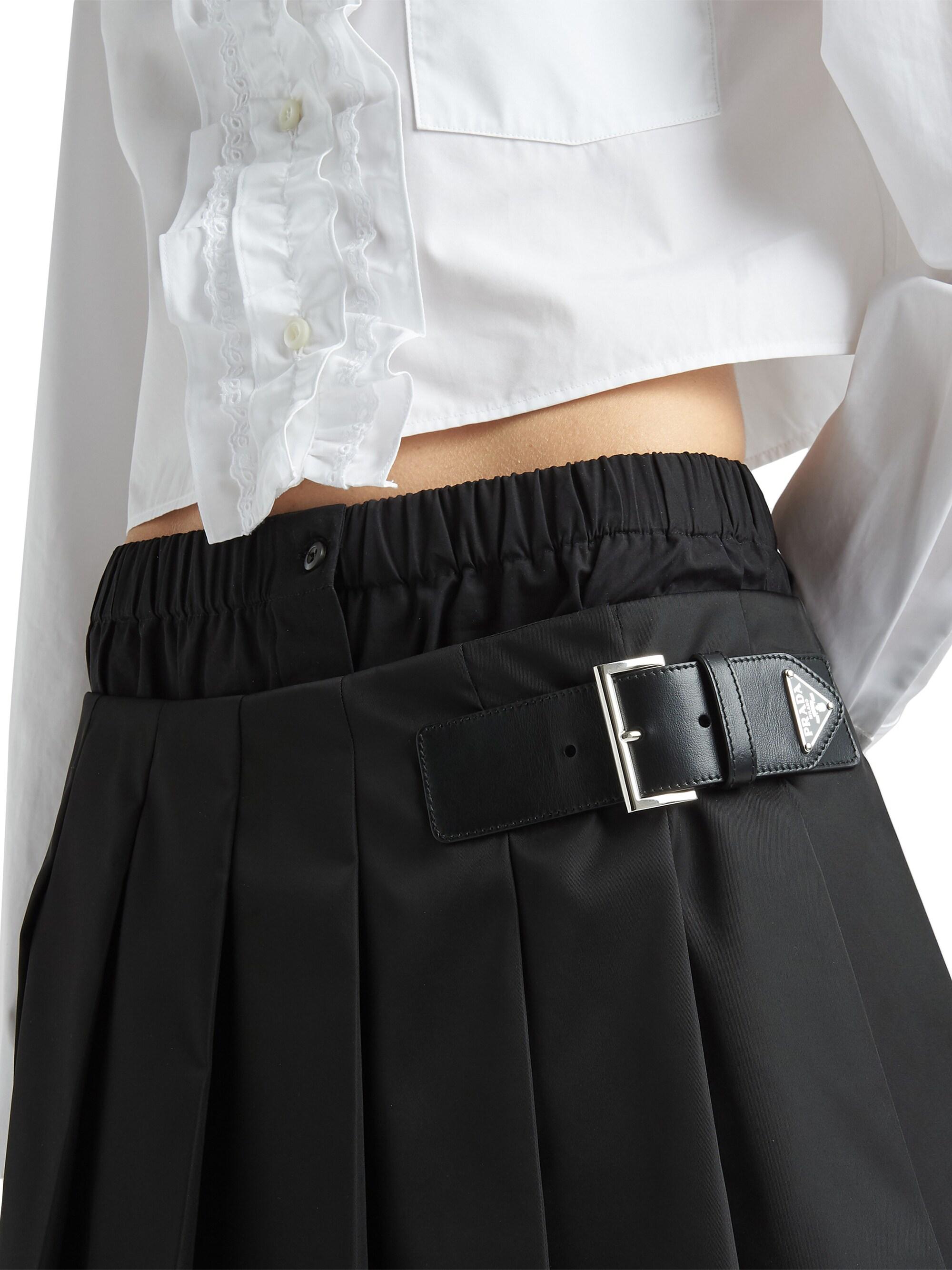 Prada Pleated Re-Nylon Miniskirt | Saks Fifth Avenue
