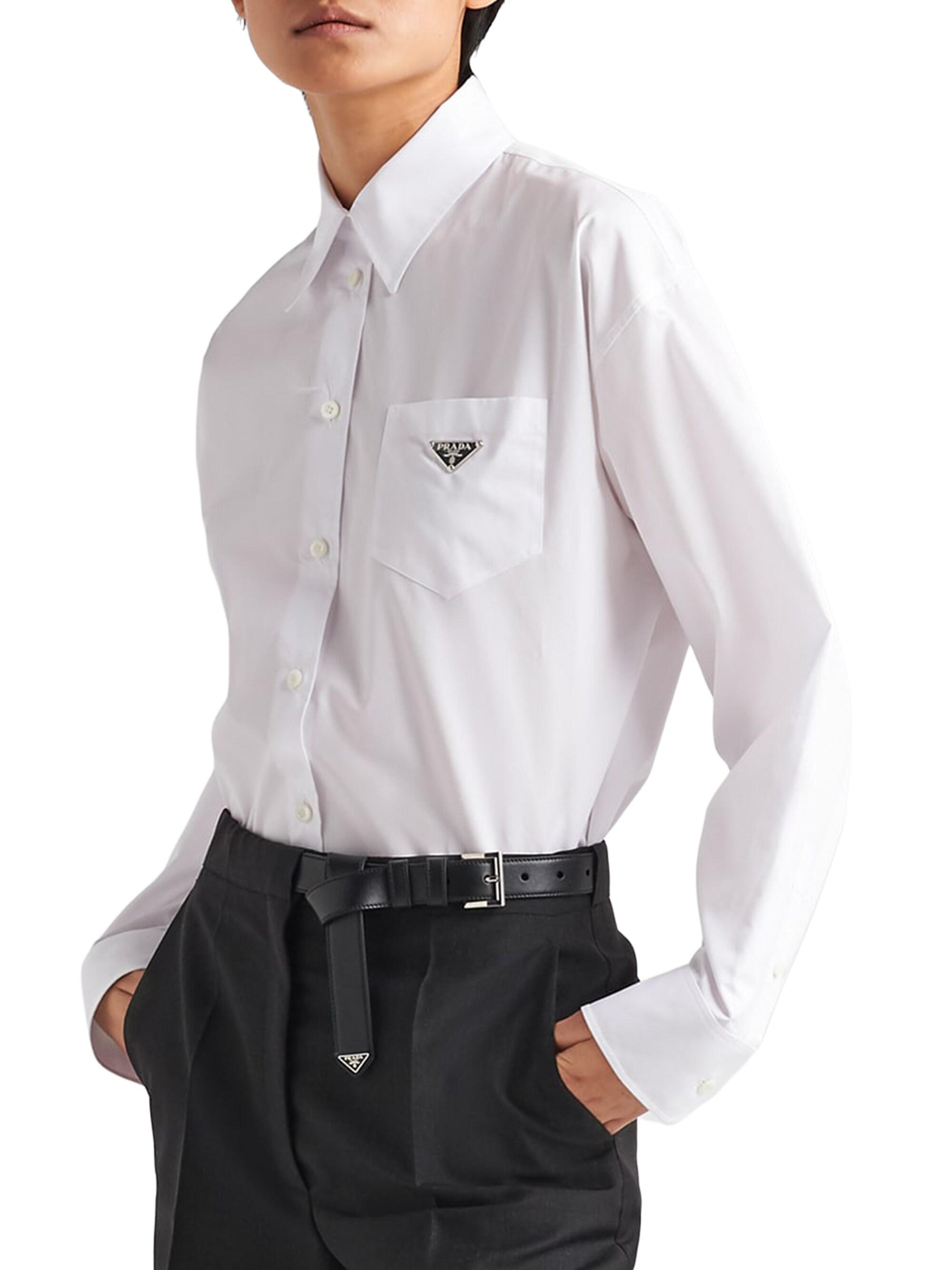 半額以下★PRADA COTTON POPLIN SHIRT サックス 0400021523229_BLUE?wid=600&hei