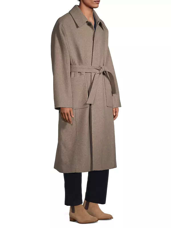 Shop Le17Septembre Balmacaan Wool-Blend Coat | Saks Fifth Avenue