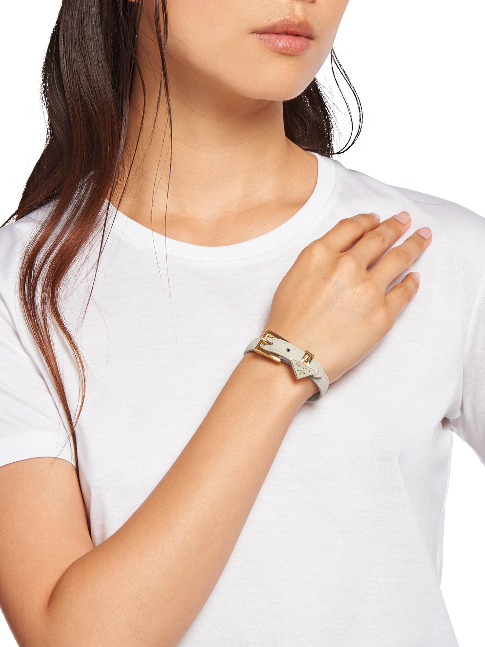 Prada Saffiano Leather Bracelet | Saks Fifth Avenue
