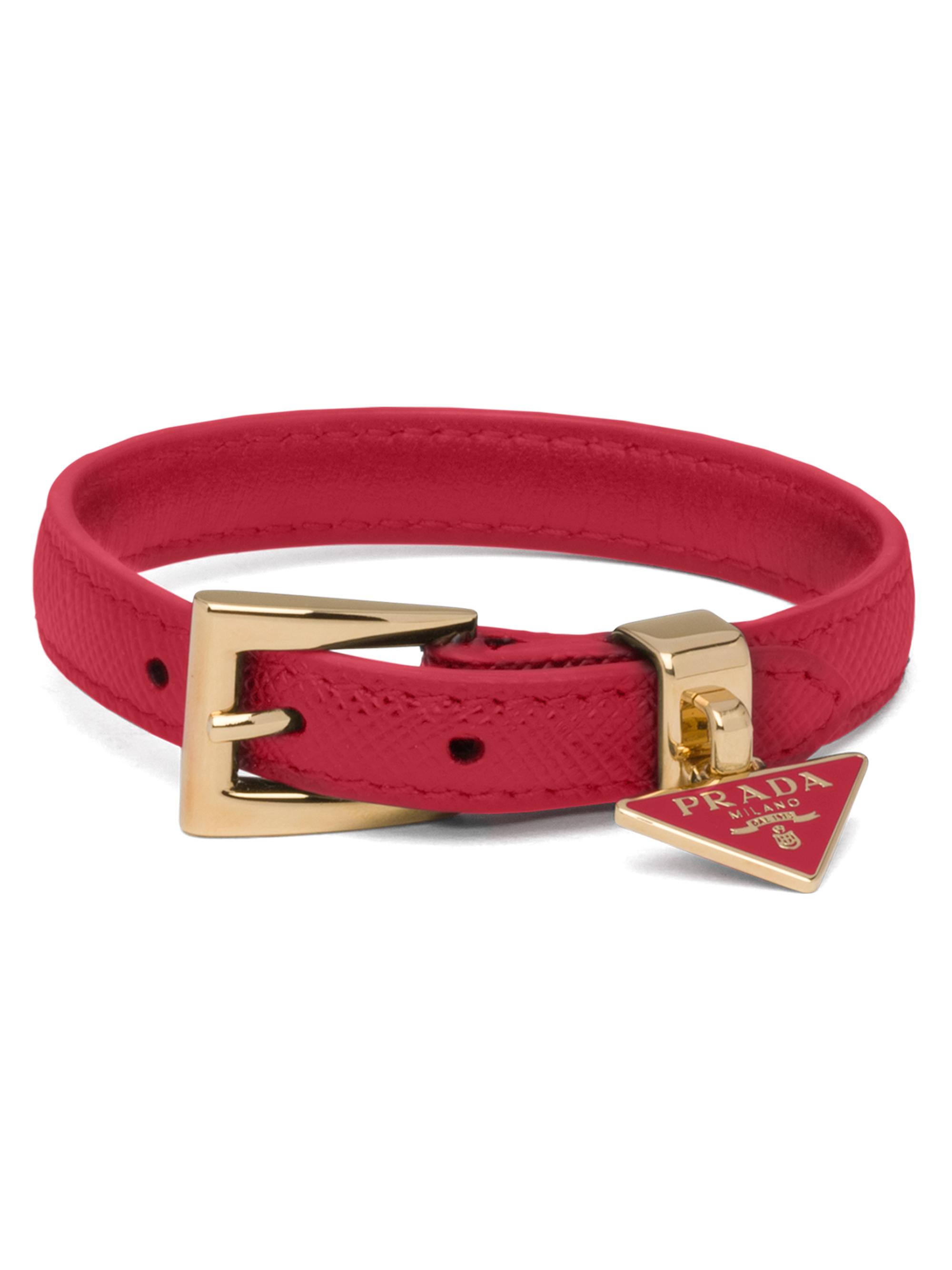 Prada Saffiano Leather Bracelet