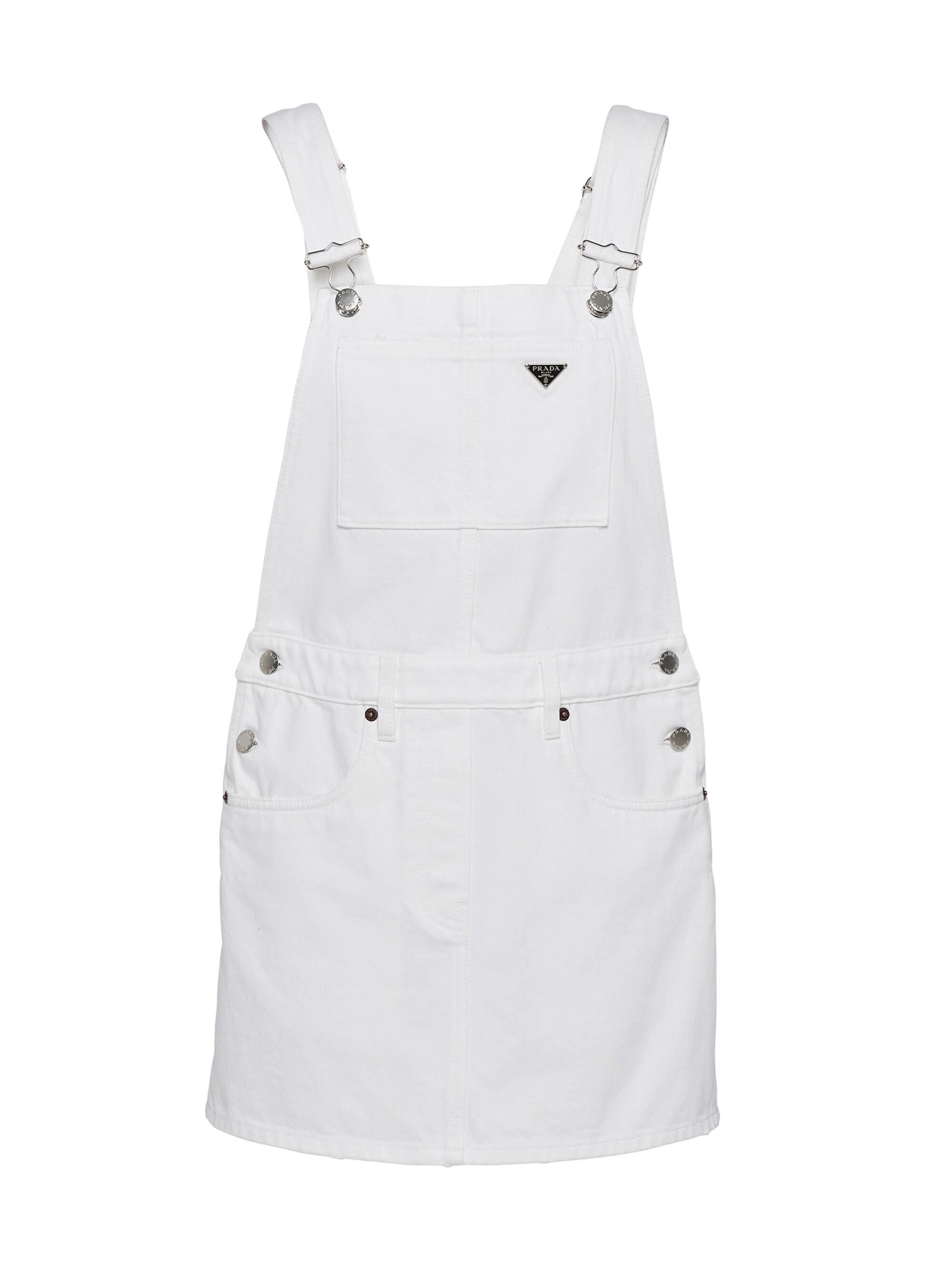 Prada Bull Denim Bib Mini Dress