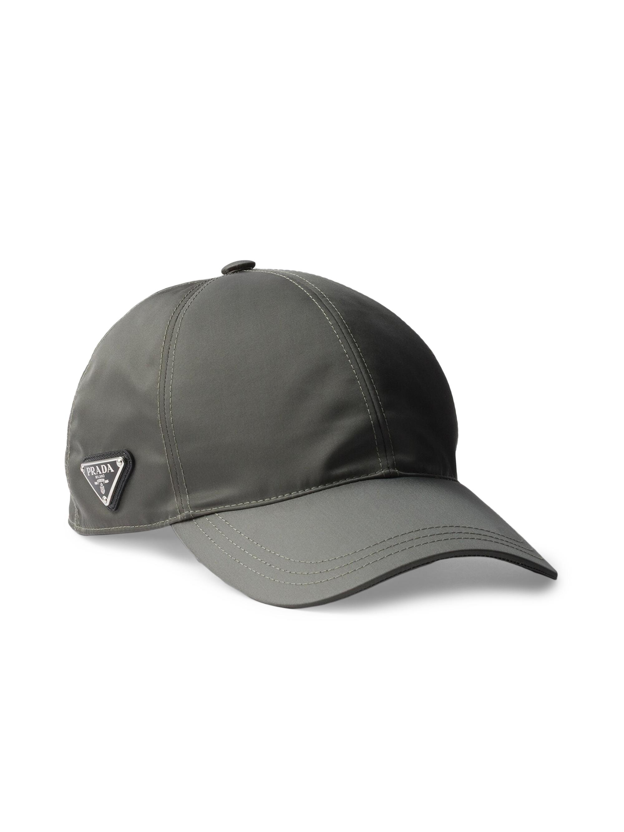 Prada Men's Re-Nylon Baseball Cap - Grey Green | Thumbnail 5
