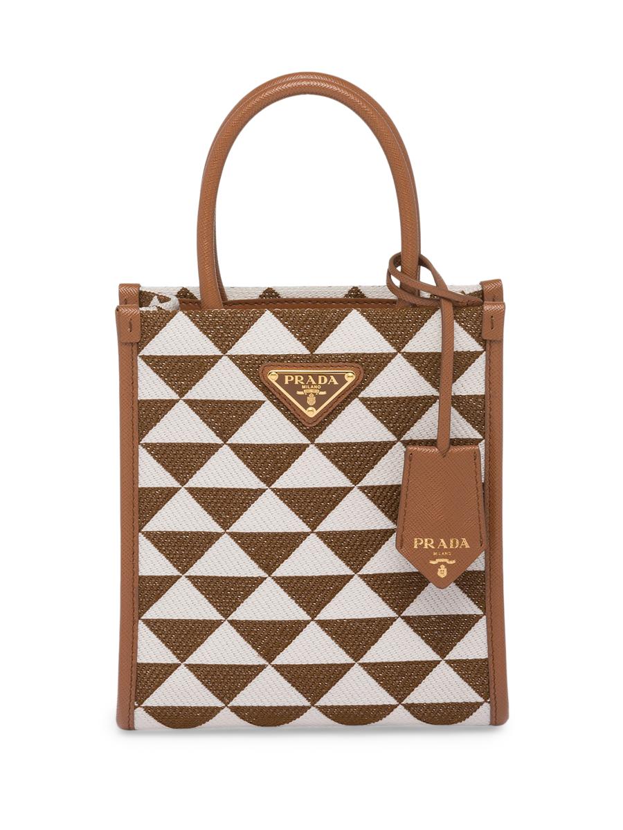 PRADA＊Prada Symbole leather and fabric ミニバッグ＊送料込 Prada - Prada Symbole Leather And Fabric Mini Bag | HBX