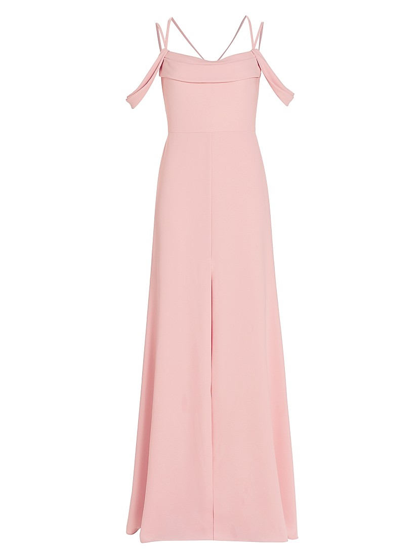 Shop Vera Wang Bride Vasyl Crepe Off-the-Shoulder A-Line Shop Vera Wang Bride Vasyl Crepe Off-the-Shoulder A-Line