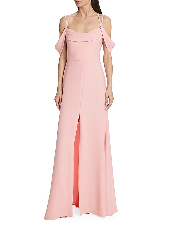 Shop Vera Wang Bride Vasyl Crepe Off-the-Shoulder A-Line Shop Vera Wang Bride Vasyl Crepe Off-the-Shoulder A-Line