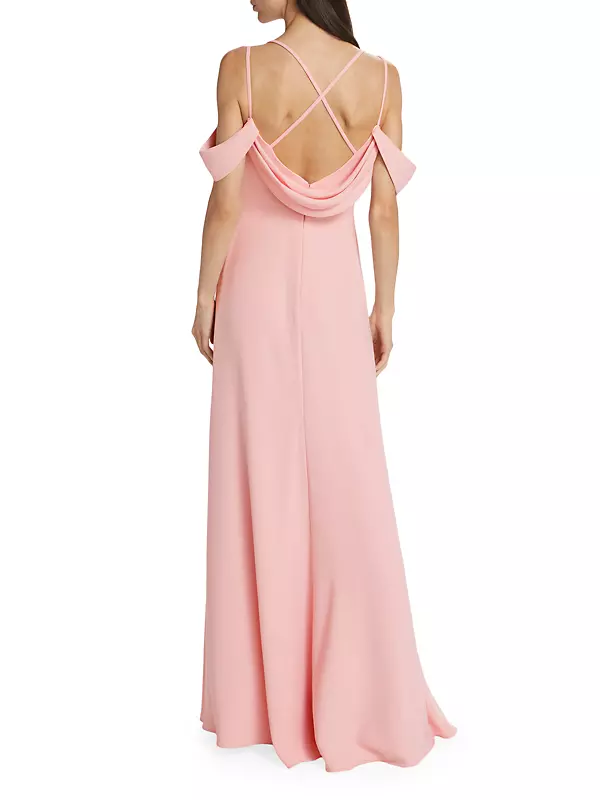Shop Vera Wang Bride Vasyl Crepe Off-the-Shoulder A-Line Shop Vera Wang Bride Vasyl Crepe Off-the-Shoulder A-Line