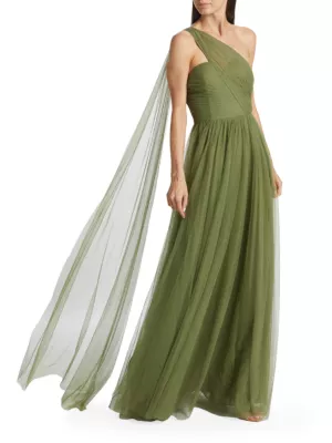 vera wang one shoulder bridesmaid dress