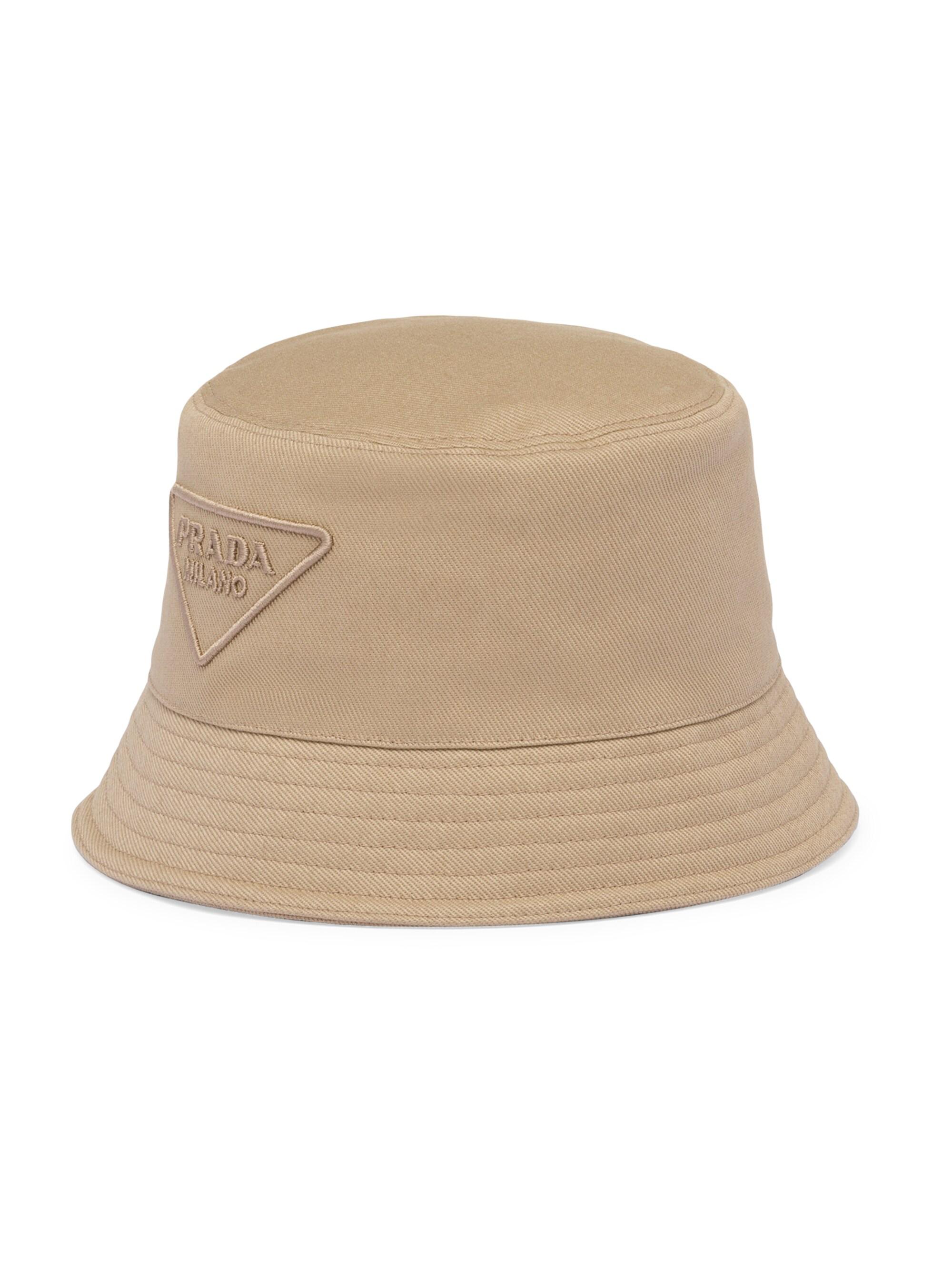 Prada Men's Drill Bucket Hat - Khaki