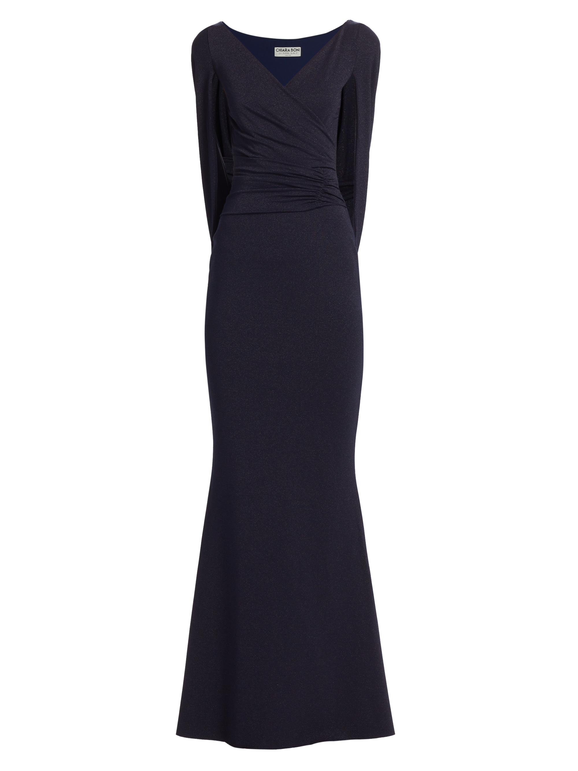 Chiara Boni La Petite Robe Women's Akeem Sugar Shimmer Gown - Blue Notte Iris Sugar Lurex