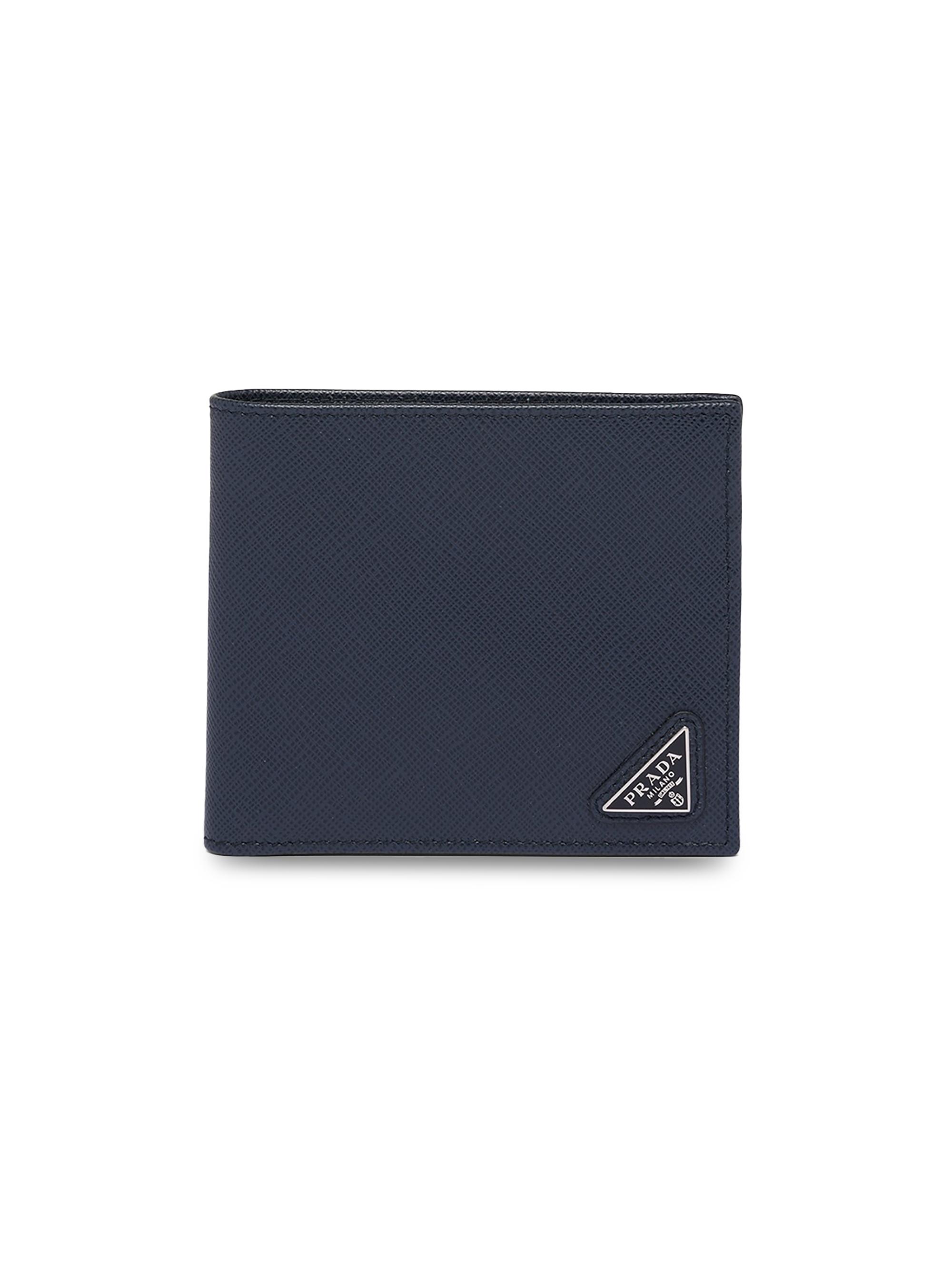 Prada Men's Saffiano Leather Wallet - Navy Blue