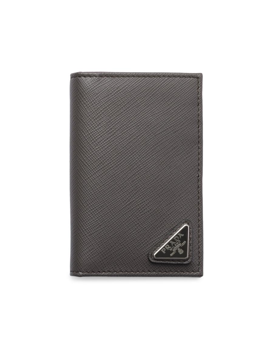 PRADA正規品/送料関税込み Saffiano Logo Card Wallet Prada Men's Saffiano Leather Logo Card Case - Bergdorf Goodman