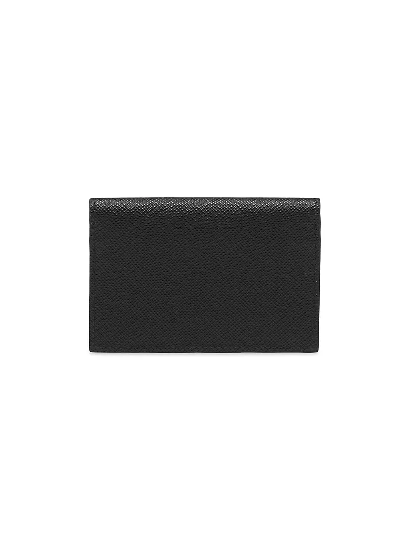 Shop PRADA Saffiano leather card holder (1MC085_QHH_F0458