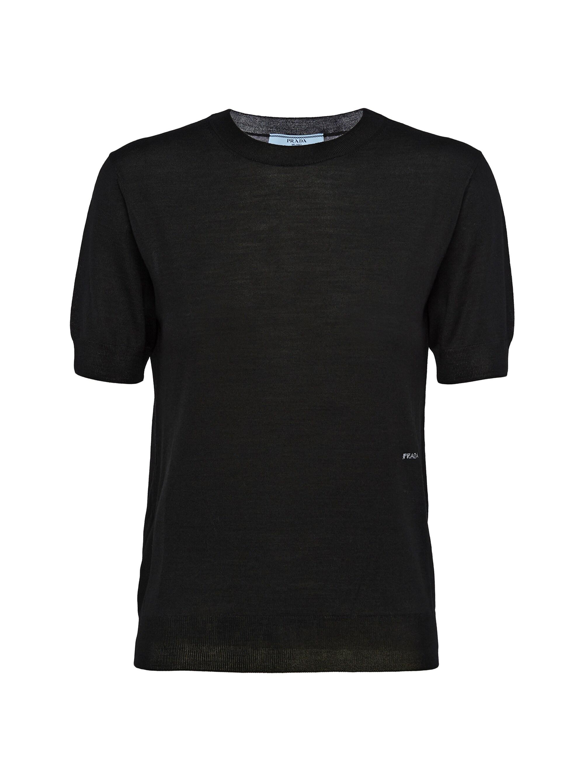 Prada Women's Worsted Wool Crewneck Sweater - Black