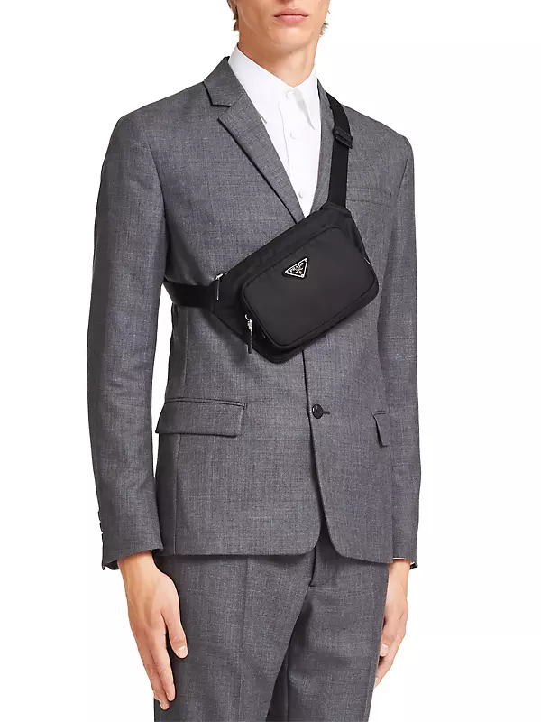 Prada Re-nylon And Saffiano Leather Shoulder Bag (Shoulder bags)