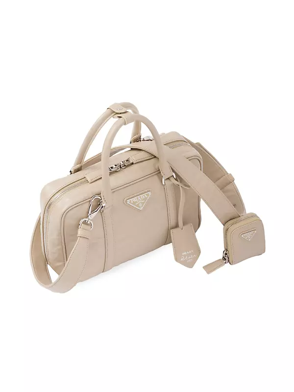 Prada Galleria Medium Bag In Saffiano Leather in Natural