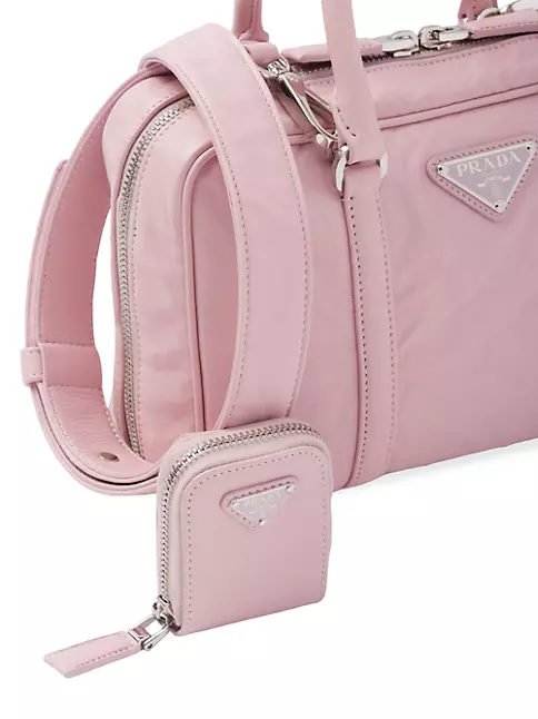 Prada Pale Pink Napa Leather Pochette Shoulder Bag 