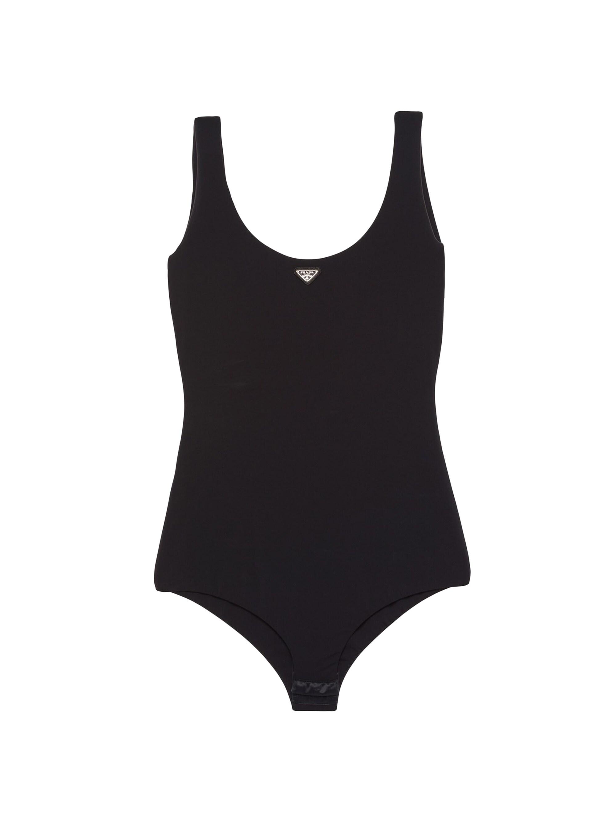 PRADA プラダ ブラックボディスーツ Prada Stretch Jersey Bodysuit | Saks Fifth Avenue