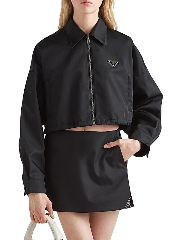 Shop Prada Re-Nylon Blouson Jacket | Saks Fifth Avenue Shop Prada Re-Nylon Blouson Jacket | Saks Fifth Avenue