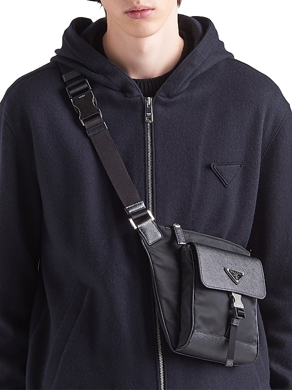 Shop Prada Re-Nylon And Saffiano Leather Shoulder Bag | Saks Shop Prada Re-Nylon And Saffiano Leather Shoulder Bag | Saks